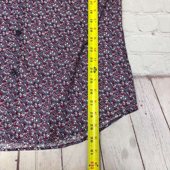 NWT Express Men Extra Slim Fit Button Shirt Top Size Large Floral C025 -10 - Picture 4 of 16